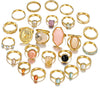 Gold Crystal Knuckle Ring Set