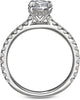 Hidden Halo 1Ct round Brilliant Cut D Color VVS Moissanite Engagement Rings for Women, Silver Moissanite Ring